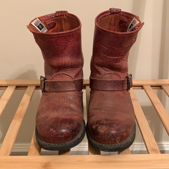 Vintage Frye red moto boots - Picture 2 of 5